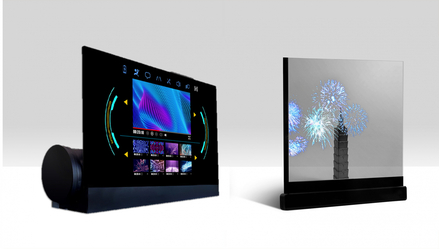 可捲式、折疊性、高透明